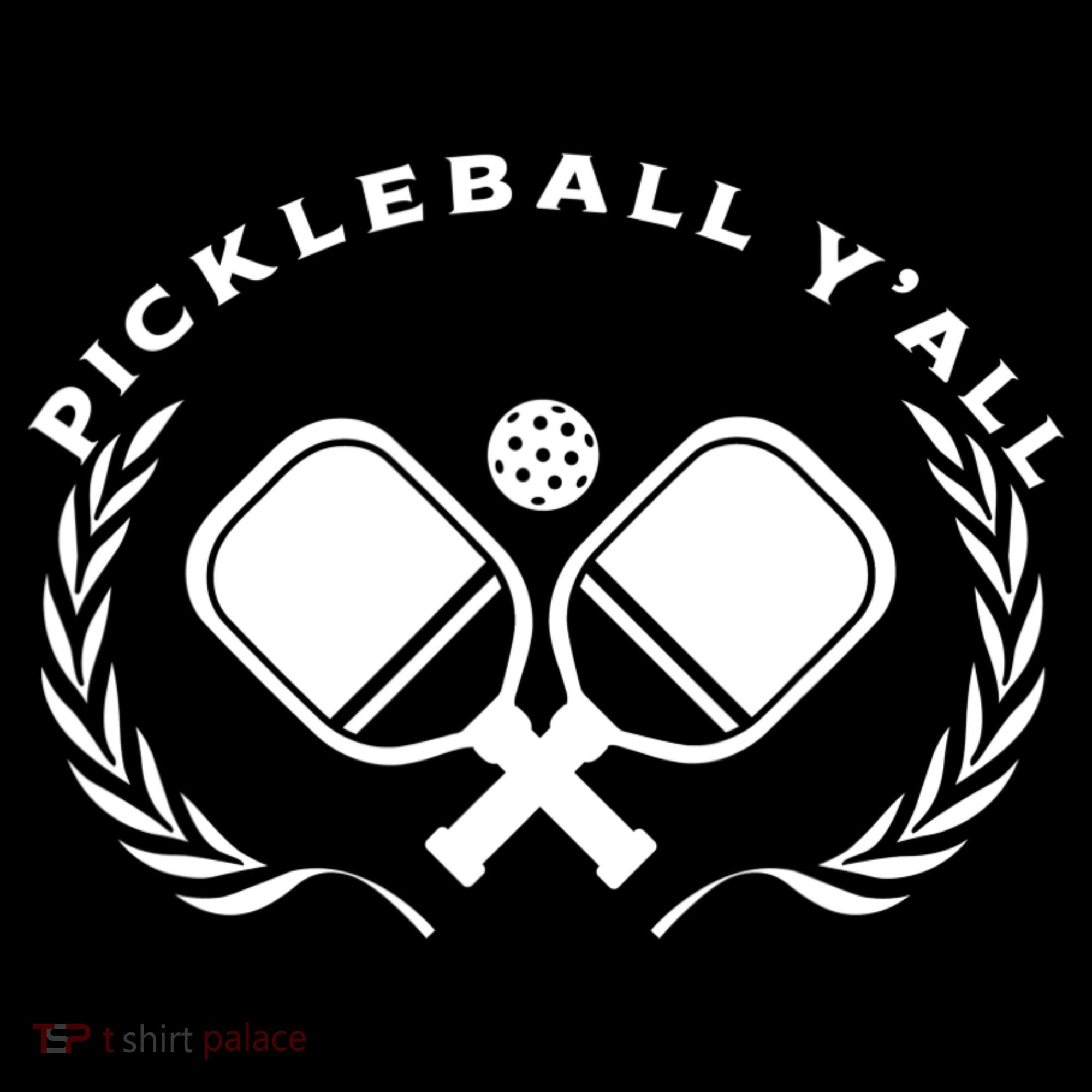 PICKLEBALL Y'ALL Funny Paddle Ball Pickle Meme Women's Hoodie