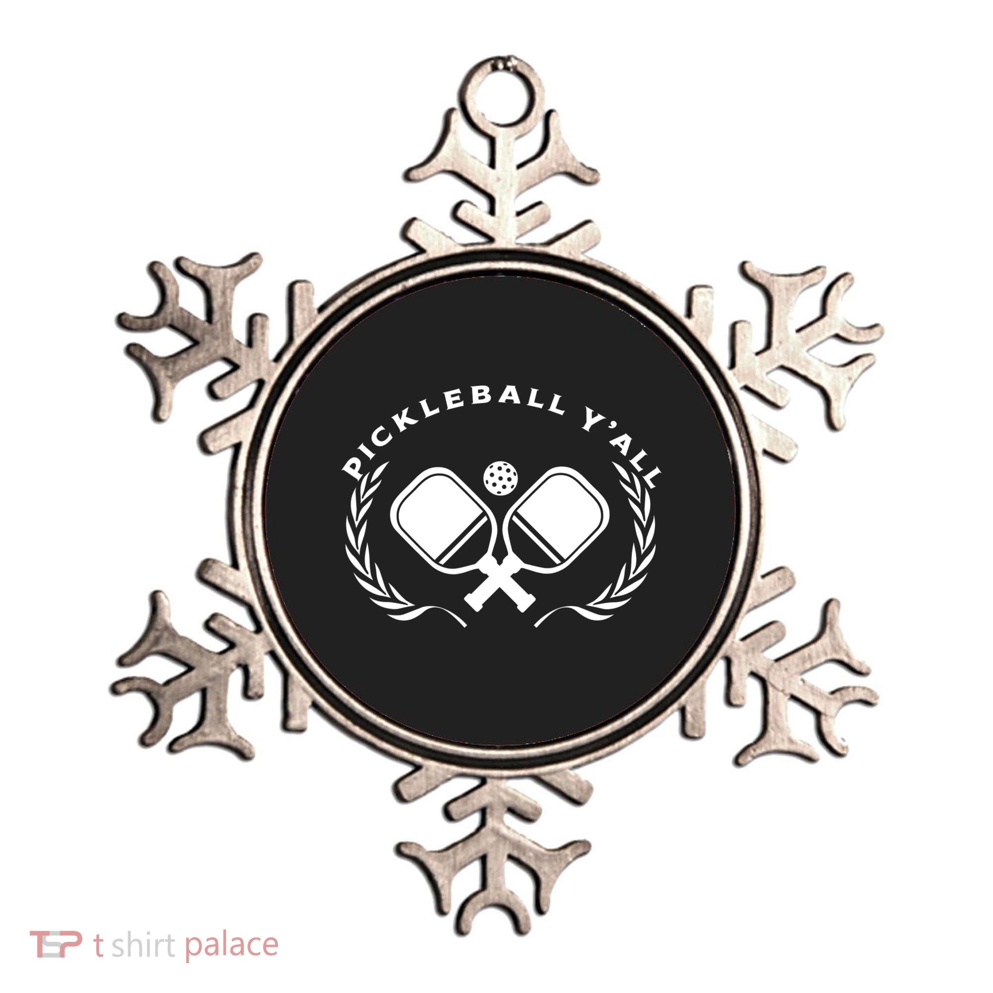 PICKLEBALL Y'ALL Funny Paddle Ball Pickle Meme Ornament