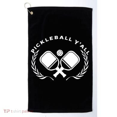 PICKLEBALL Y'ALL Funny Paddle Ball Pickle Meme Golf Towel