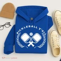 PICKLEBALL Y'ALL Funny Paddle Ball Pickle Meme Hoodie thumb 4