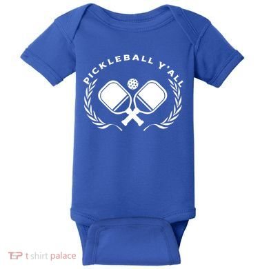 PICKLEBALL Y'ALL Funny Paddle Ball Pickle Meme Baby Bodysuit
