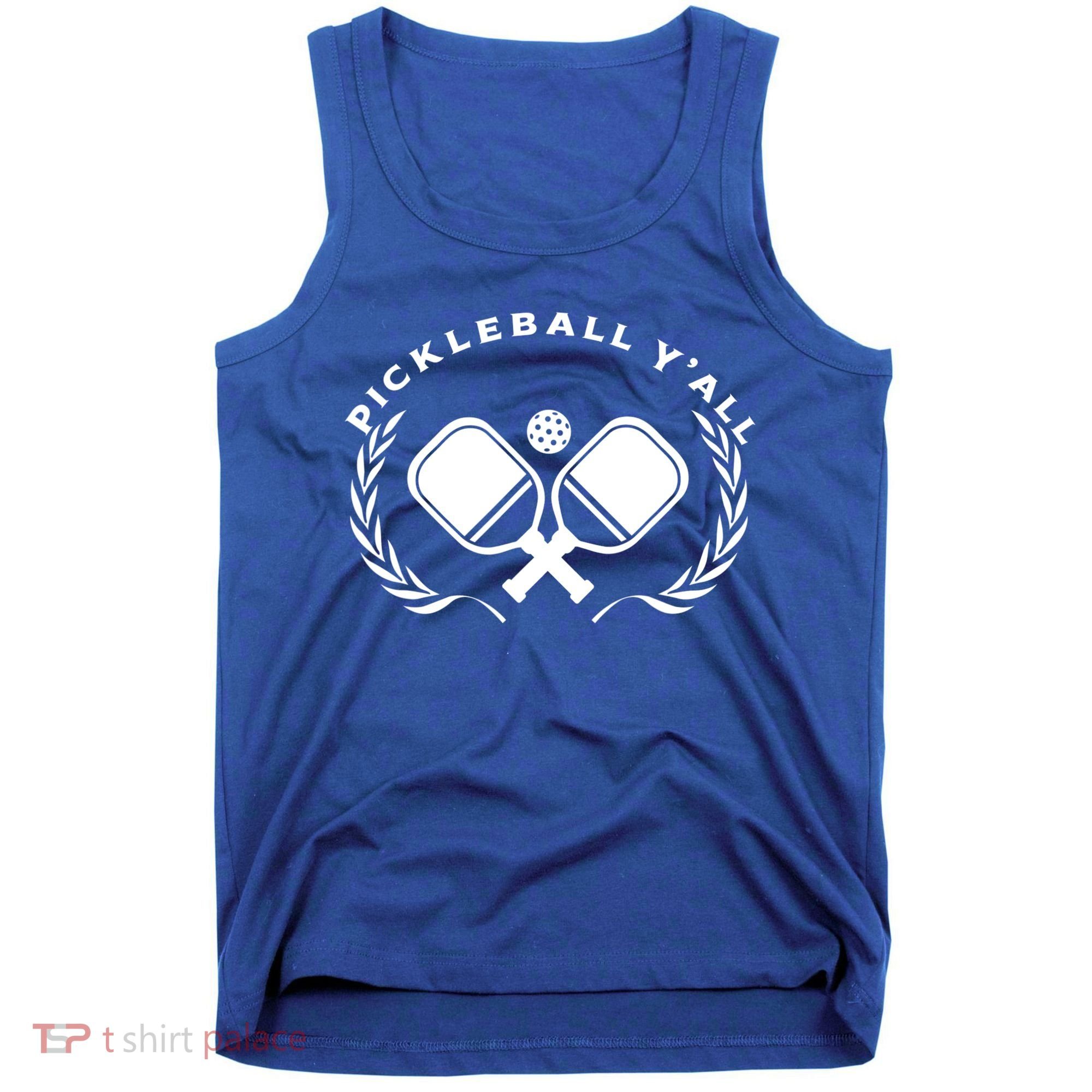 PICKLEBALL Y'ALL Funny Paddle Ball Pickle Meme Tank Top