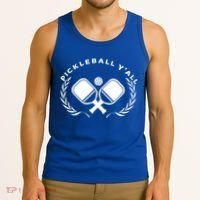 PICKLEBALL Y'ALL Funny Paddle Ball Pickle Meme Tank Top thumb 3