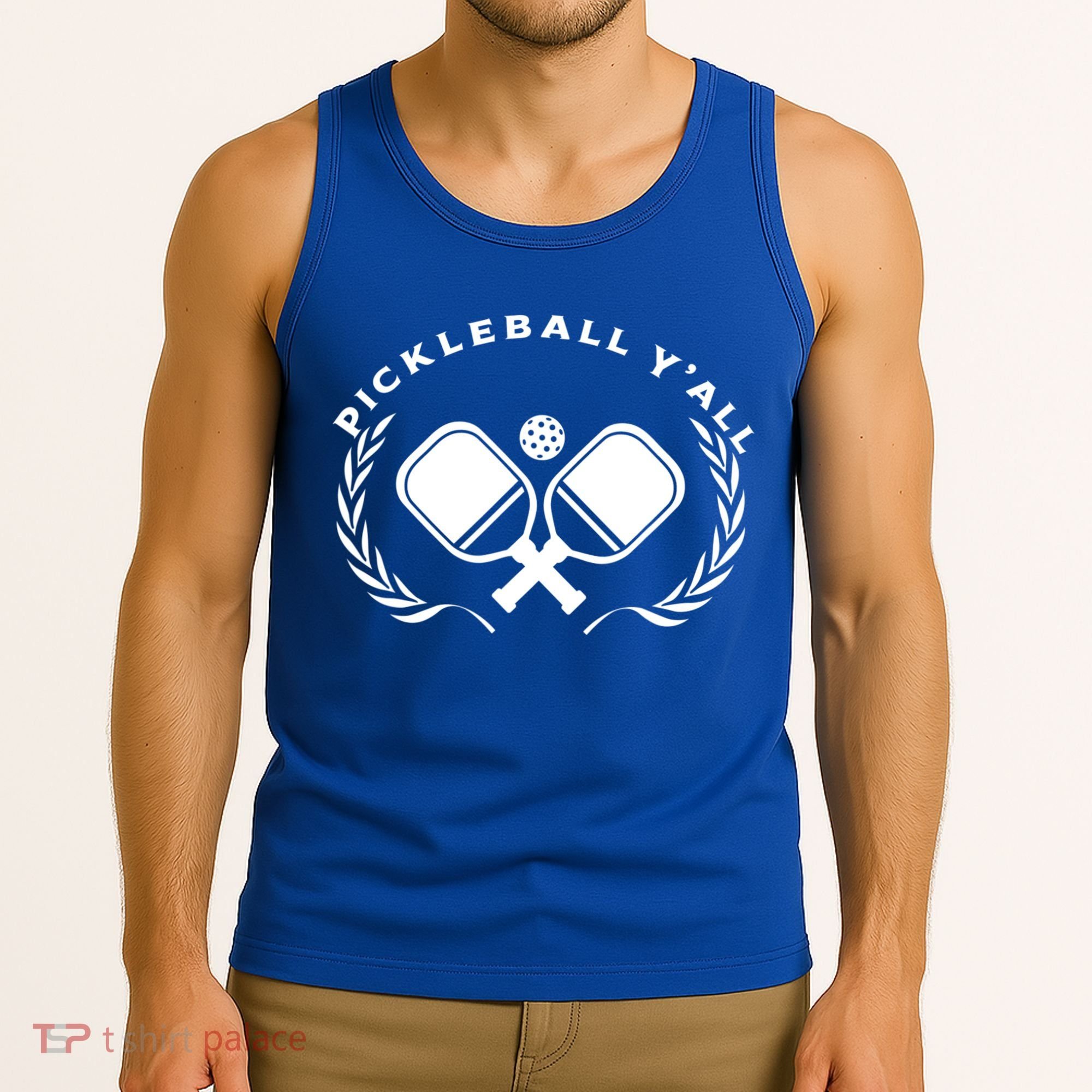 PICKLEBALL Y'ALL Funny Paddle Ball Pickle Meme Tank Top