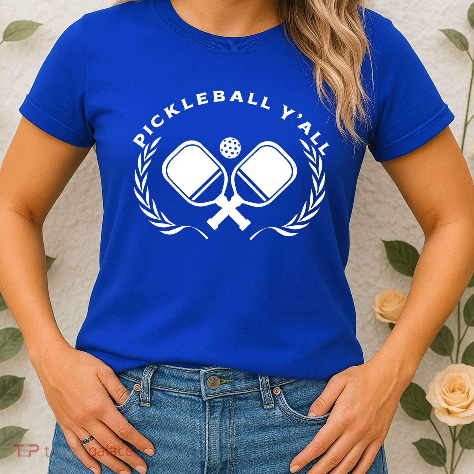 PICKLEBALL Y'ALL Funny Paddle Ball Pickle Meme Women's T-Shirt