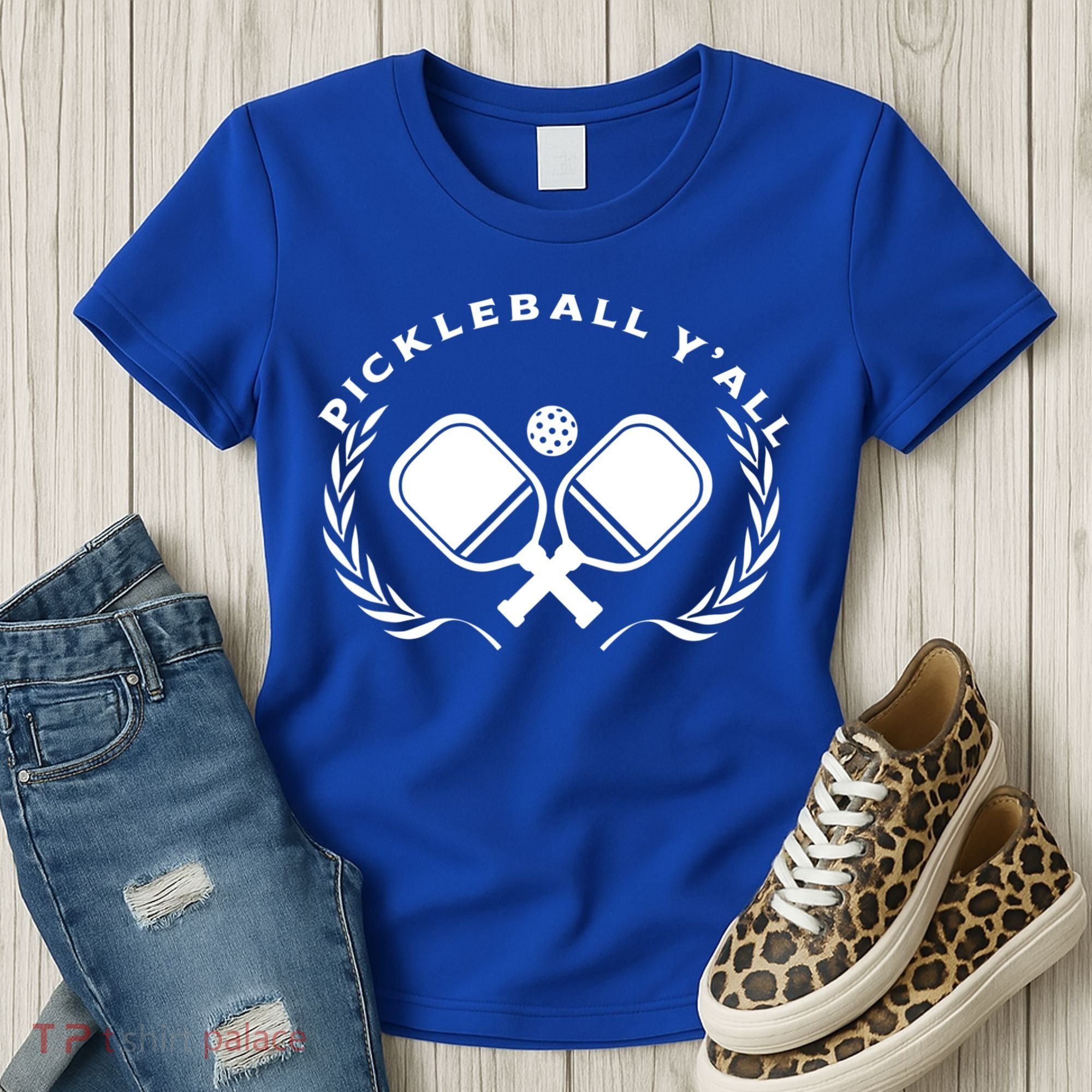 PICKLEBALL Y'ALL Funny Paddle Ball Pickle Meme Women's T-Shirt