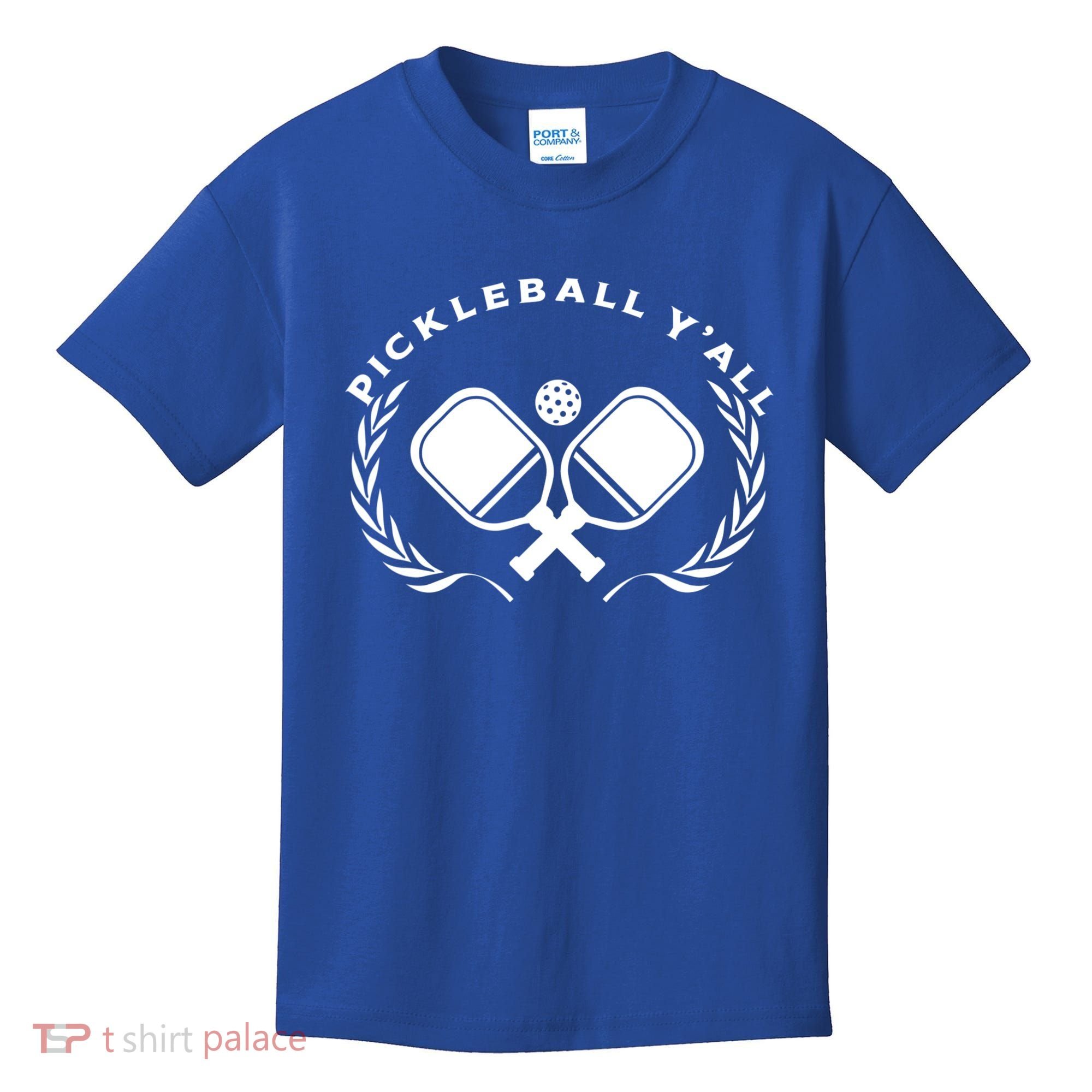 PICKLEBALL Y'ALL Funny Paddle Ball Pickle Meme Kids T-Shirt