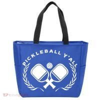 PICKLEBALL Y'ALL Funny Paddle Ball Pickle Meme Tote Bag thumb 0