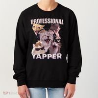 Professional Yapper Funny Cat Meme Goofy Ahh Ironic Cat Women's Sweatshirt thumb 0
