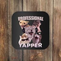 Professional Yapper Funny Cat Meme Goofy Ahh Ironic Cat Coaster thumb 0