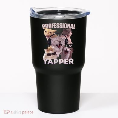 Professional Yapper Funny Cat Meme Goofy Ahh Ironic Cat Tumbler