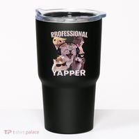 Professional Yapper Funny Cat Meme Goofy Ahh Ironic Cat Tumbler thumb 0