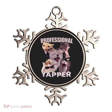 Professional Yapper Funny Cat Meme Goofy Ahh Ironic Cat Ornament
