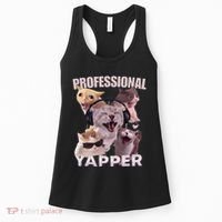 Professional Yapper Funny Cat Meme Goofy Ahh Ironic Cat Women's Tank Top thumb 0