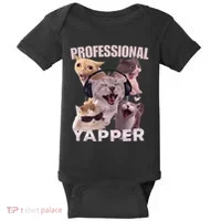 Professional Yapper Funny Cat Meme Goofy Ahh Ironic Cat Baby Bodysuit thumb 0