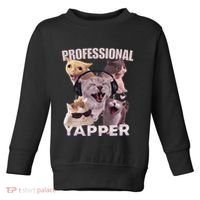 Professional Yapper Funny Cat Meme Goofy Ahh Ironic Cat Toddler Sweatshirt thumb 0