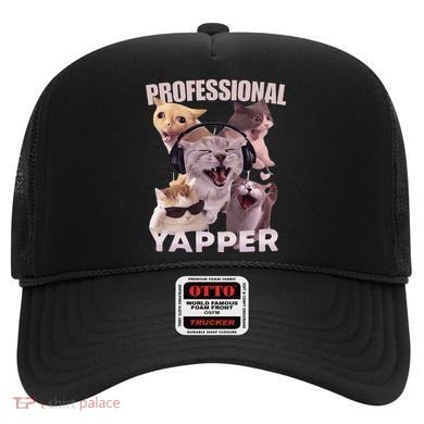 Professional Yapper Funny Cat Meme Goofy Ahh Ironic Cat Hat
