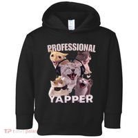 Professional Yapper Funny Cat Meme Goofy Ahh Ironic Cat Toddler Hoodie thumb 0