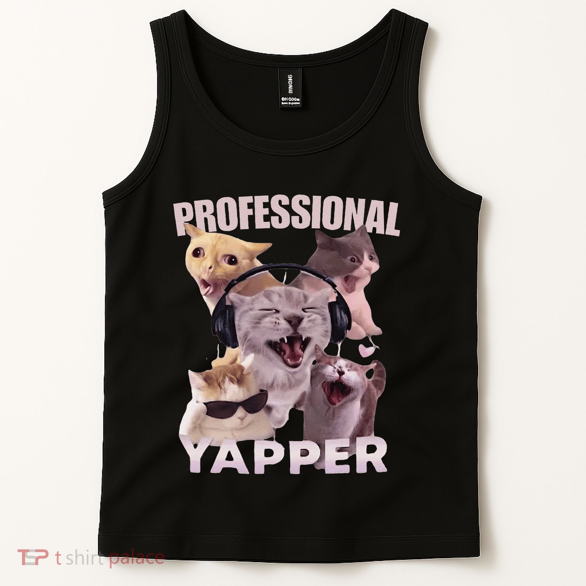 Professional Yapper Funny Cat Meme Goofy Ahh Ironic Cat Tank Top