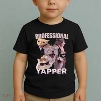 Professional Yapper Funny Cat Meme Goofy Ahh Ironic Cat Toddler T-Shirt thumb 2