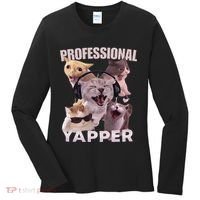 Professional Yapper Funny Cat Meme Goofy Ahh Ironic Cat Women's Long Sleeve Shirt thumb 0