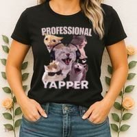 Professional Yapper Funny Cat Meme Goofy Ahh Ironic Cat Women's T-Shirt thumb 2