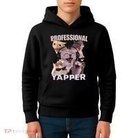 Professional Yapper Funny Cat Meme Goofy Ahh Ironic Cat Kids Hoodie thumb 4