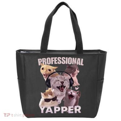 Professional Yapper Funny Cat Meme Goofy Ahh Ironic Cat Tote Bag
