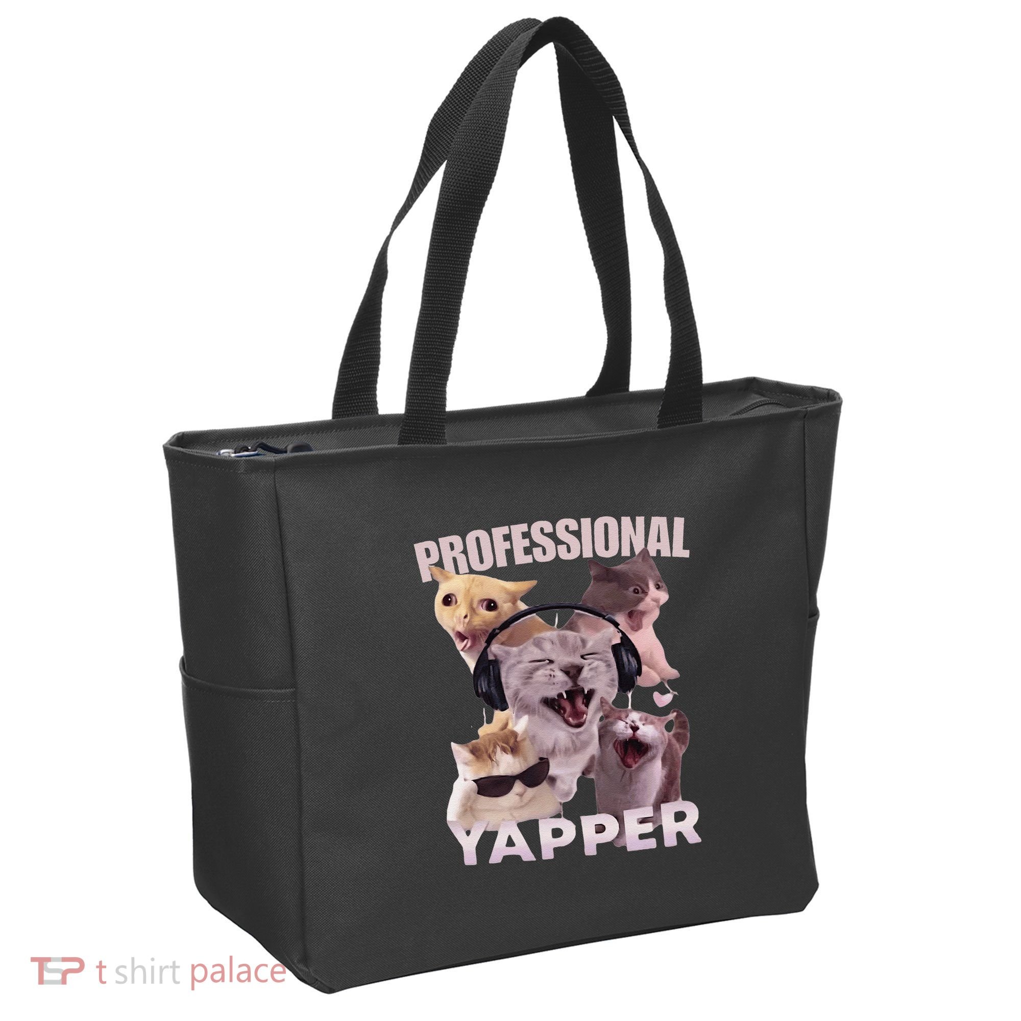 Professional Yapper Funny Cat Meme Goofy Ahh Ironic Cat Tote Bag