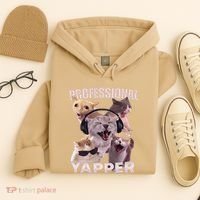 Professional Yapper Funny Cat Meme Goofy Ahh Ironic Cat Hoodie thumb 4