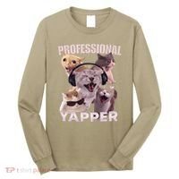 Professional Yapper Funny Cat Meme Goofy Ahh Ironic Cat Long Sleeve Shirt thumb 0