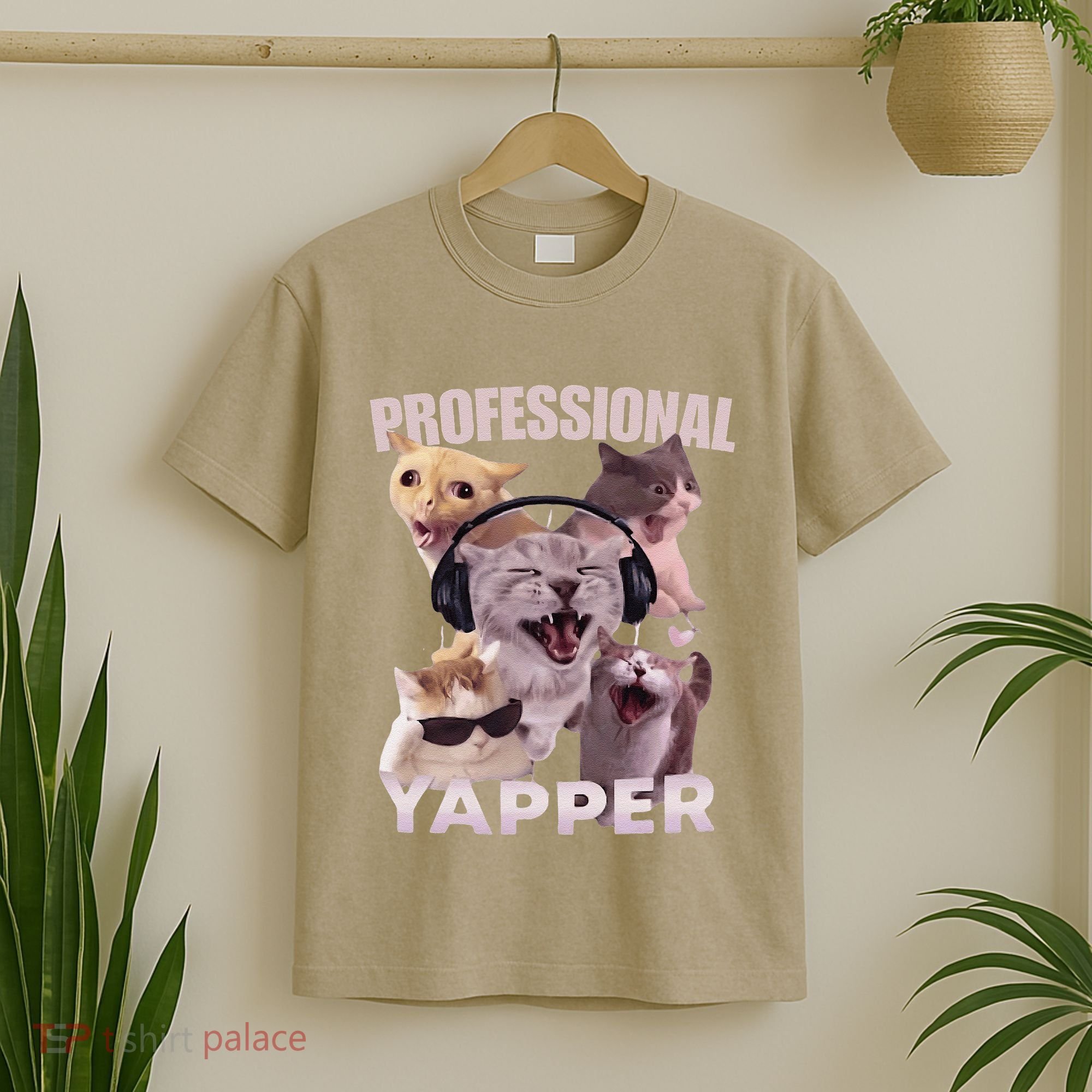 Professional Yapper Funny Cat Meme Goofy Ahh Ironic Cat T-Shirt