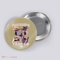 Professional Yapper Funny Cat Meme Goofy Ahh Ironic Cat Button thumb 0