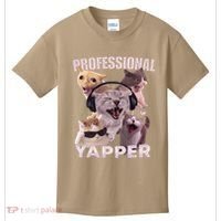 Professional Yapper Funny Cat Meme Goofy Ahh Ironic Cat Kids T-Shirt thumb 0