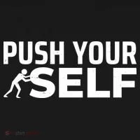 Push Yourself Motivational Doggie Tank thumb 4