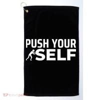 Push Yourself Motivational Golf Towel thumb 0