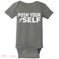Push Yourself Motivational Baby Bodysuit thumb 0