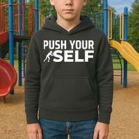 Push Yourself Motivational Kids Hoodie thumb 2