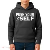 Push Yourself Motivational Kids Hoodie thumb 4