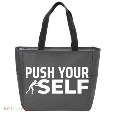 Push Yourself Motivational Tote Bag