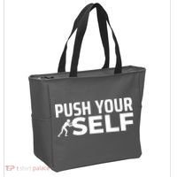 Push Yourself Motivational Tote Bag thumb 2
