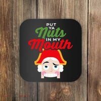 Put Your Nuts In My Mouth Kinky Nutcracker Christmas Coaster thumb 0