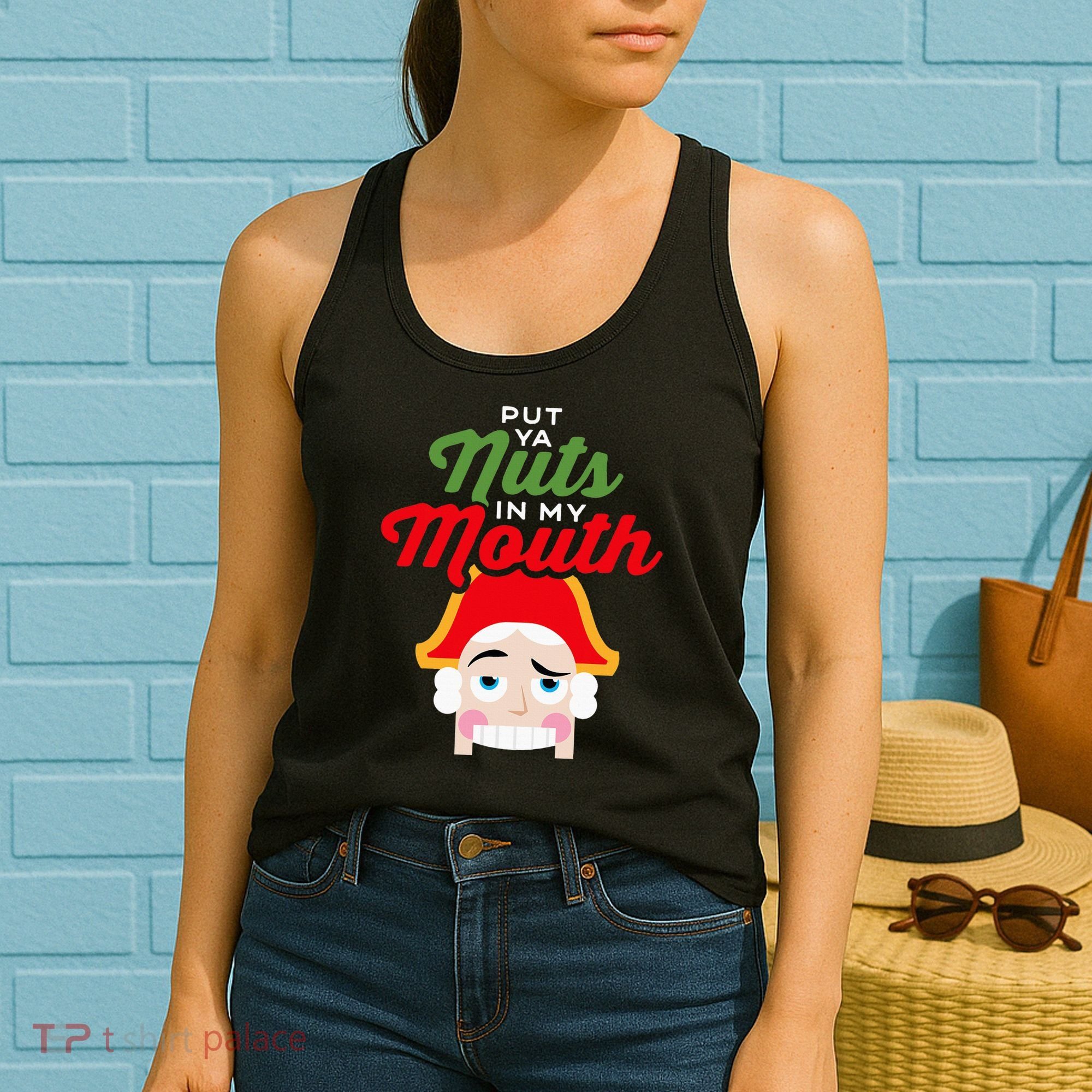 Put Your Nuts In My Mouth Kinky Nutcracker Christmas Women's Tank Top