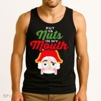 Put Your Nuts In My Mouth Kinky Nutcracker Christmas Tank Top thumb 3