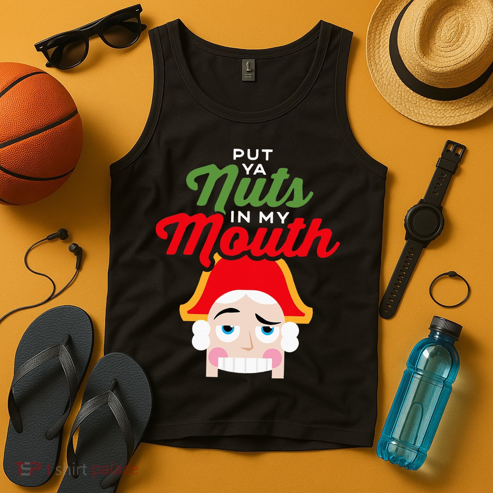 Put Your Nuts In My Mouth Kinky Nutcracker Christmas Tank Top