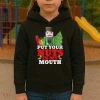 Put Your Nuts In My Mouth Nutcracker T Christmas Kids Hoodie thumb 3