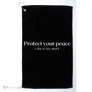 Protect your peace Pullover Hoodie Golf Towel
