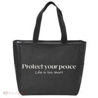 Protect your peace Pullover Hoodie Tote Bag thumb 0