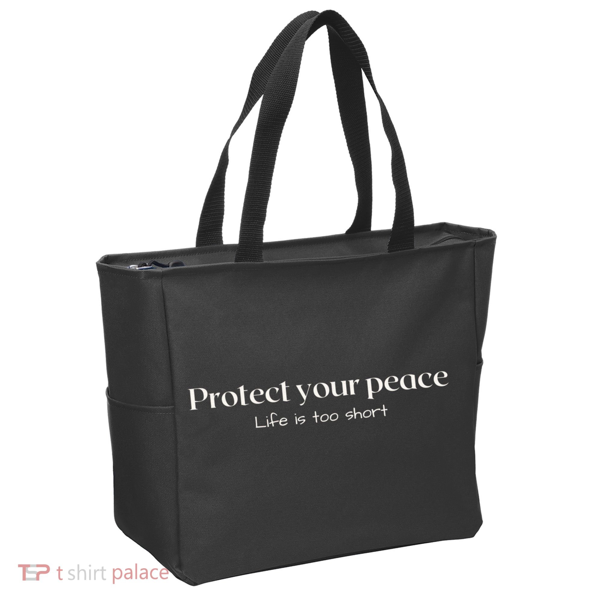 Protect your peace Pullover Hoodie Tote Bag