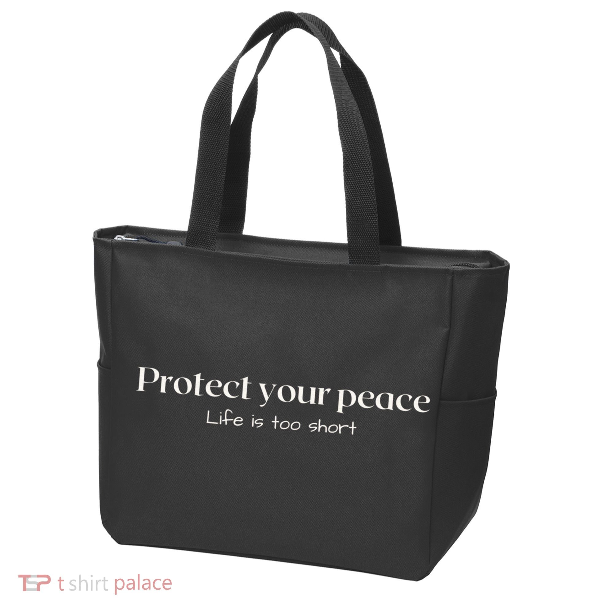 Protect your peace Pullover Hoodie Tote Bag